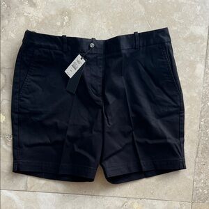 NWT Talbots Black Tailored Shorts Size 8P 6 inch inseam